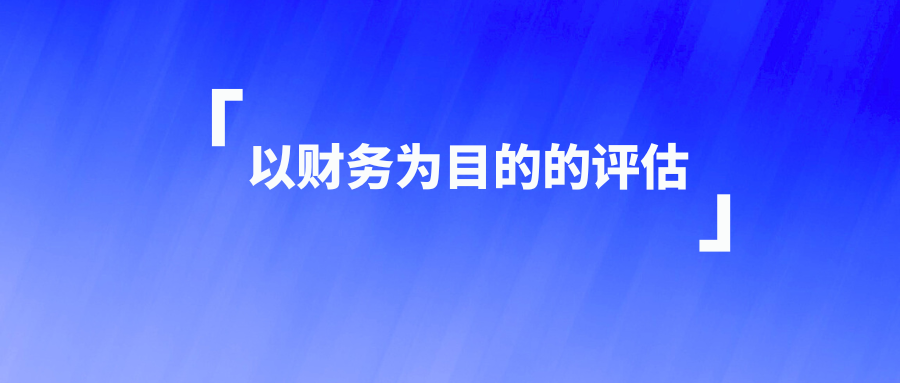 以财务为目的的评估